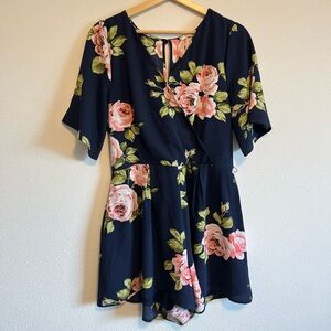 Altar'd State Navy Floral Midi Dress